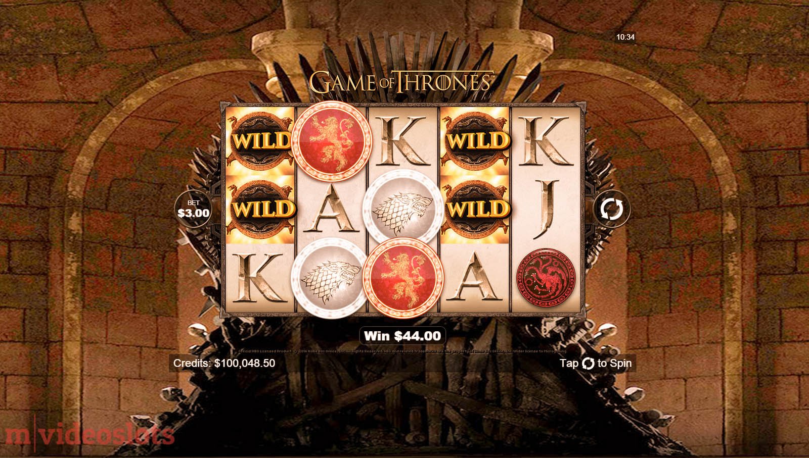 game of thrones slot machine profile names